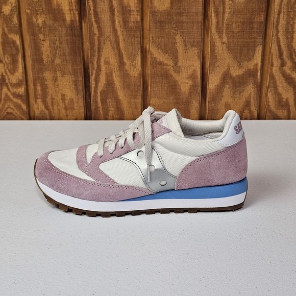 Saucony Jazz 81 Womens Sz 7.5 Pink White Running Shoes Sneakers S60539-17 - Picture 4 of 10